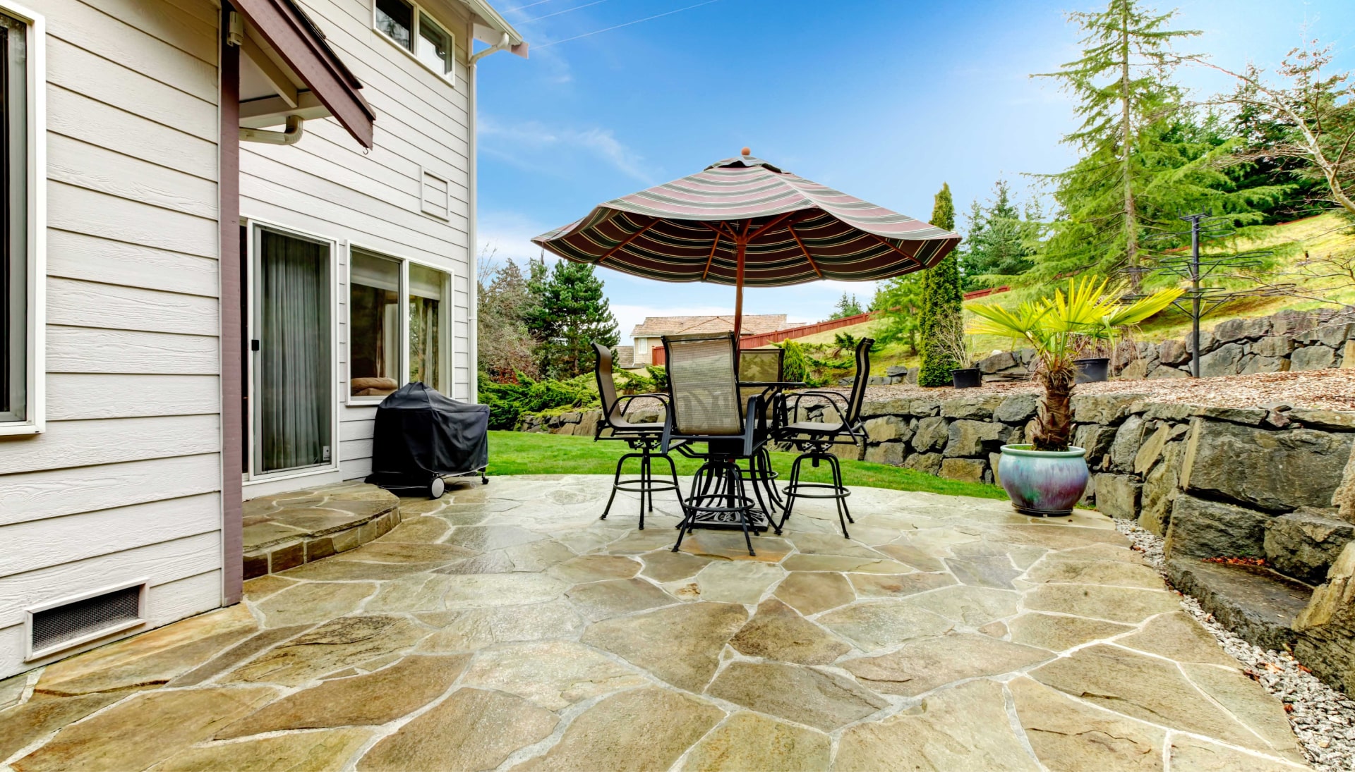 Beautifully Textured and Patterned Concrete Patios in Lansing, Michigan area!